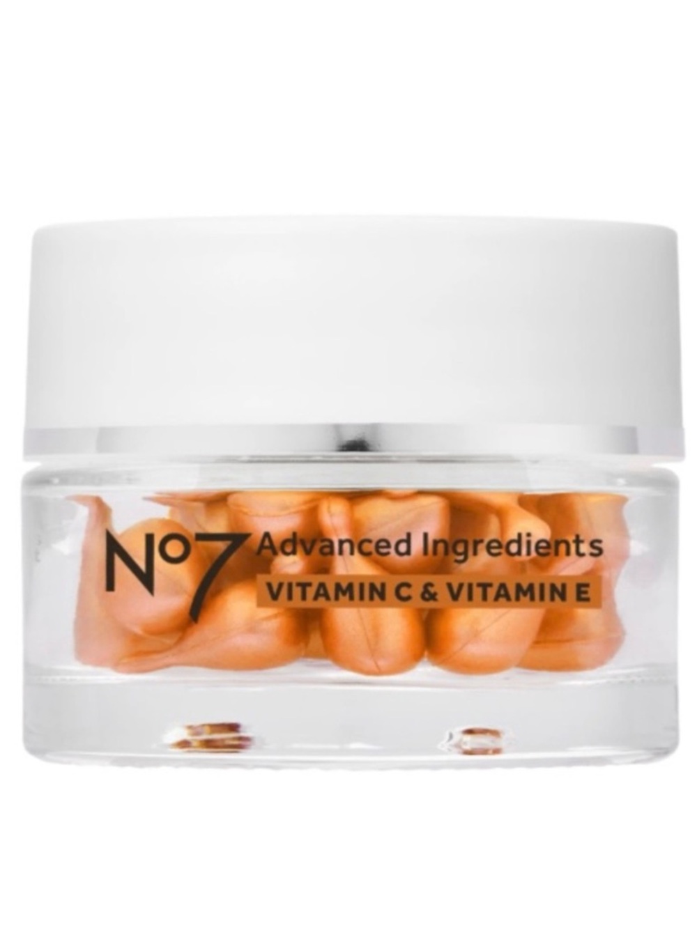 No. 7 Advanced Ingredients Vitamin C & Vitamin E Facial Capsules (30ct.) (NWT)